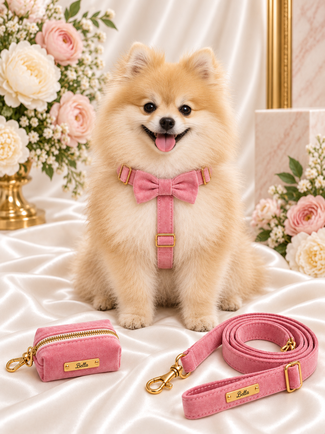 Blush Velvet Walking Set