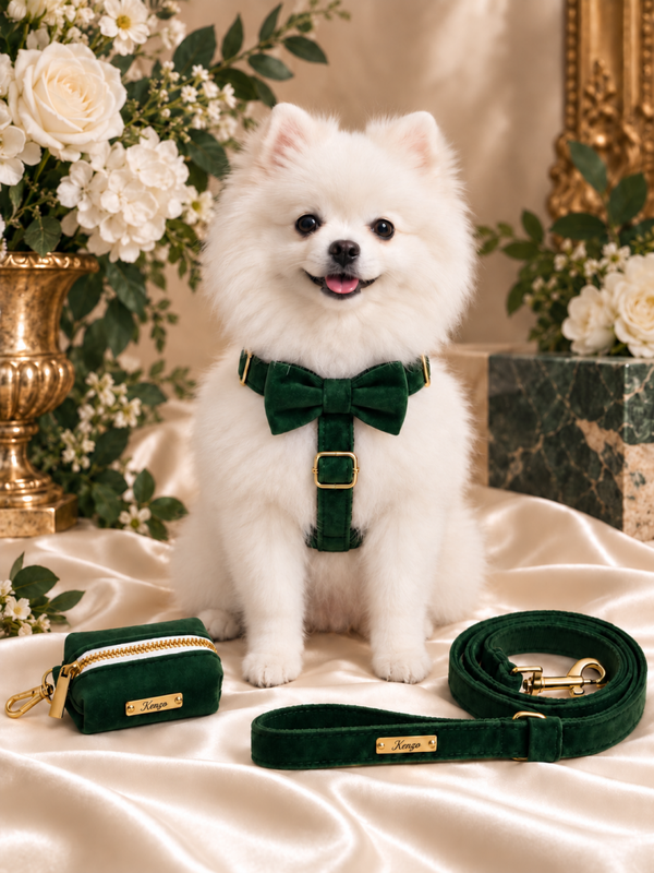 Dark Green Velvet Walking Set