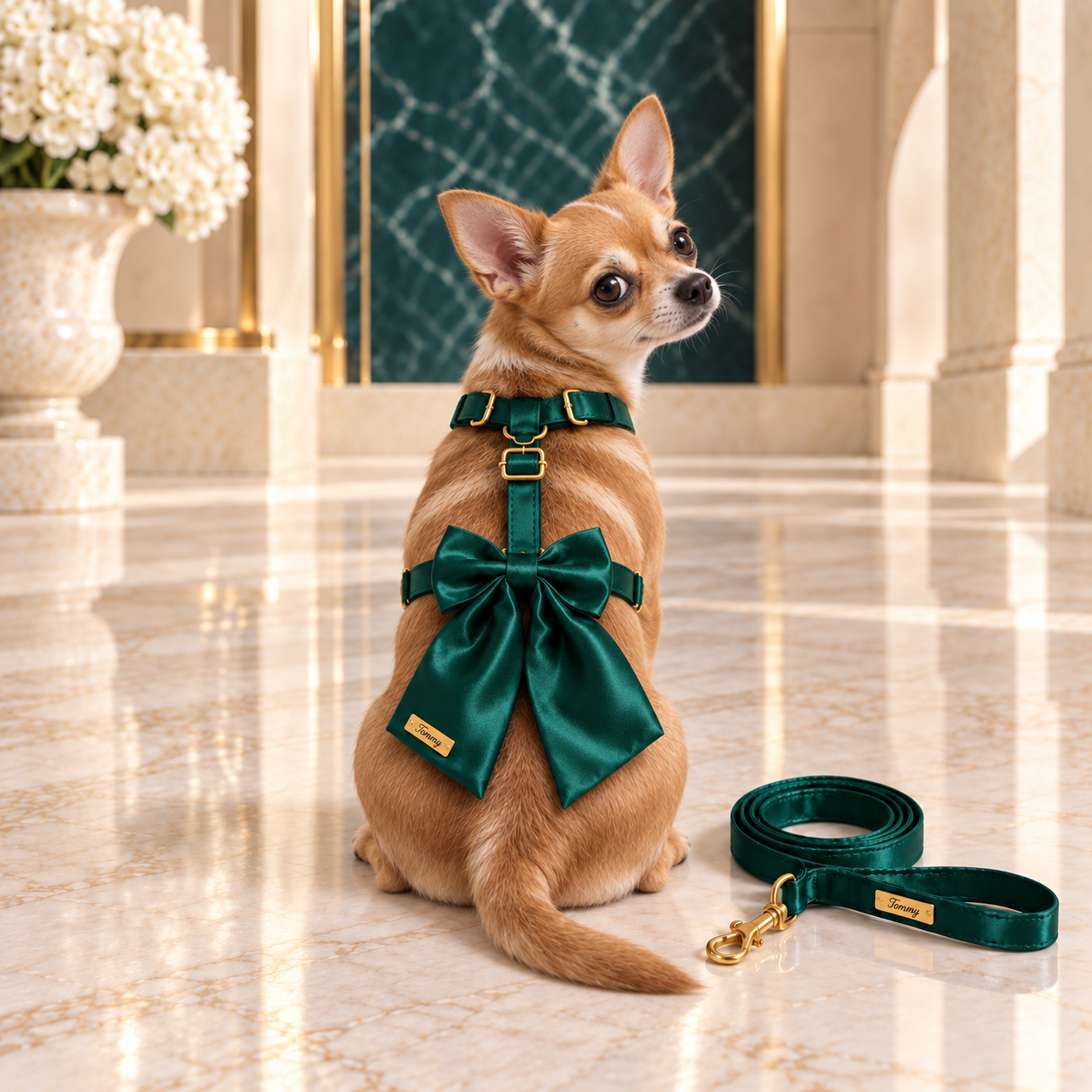 Emerald Noir Satin Walking Set