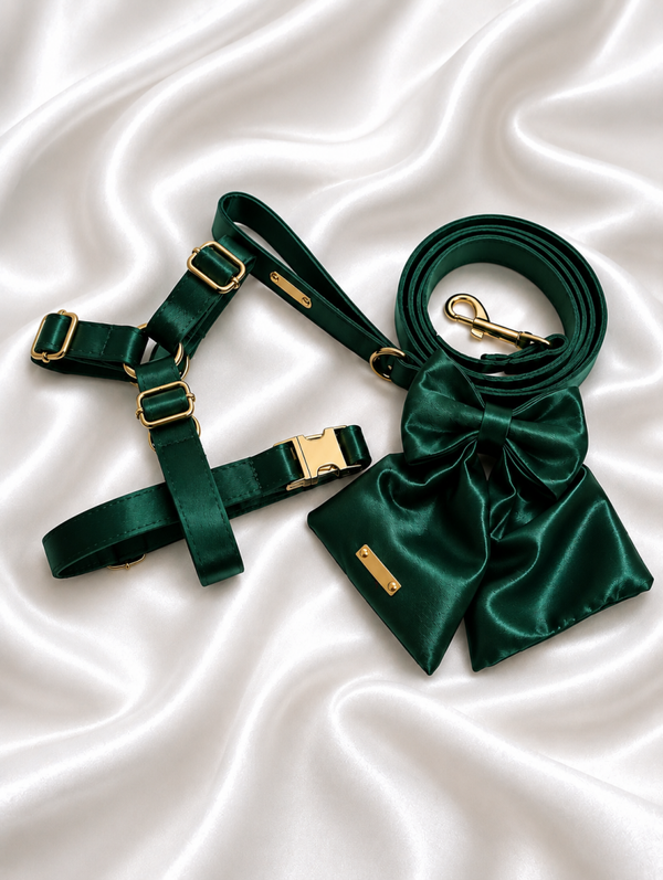 Emerald Noir Satin Walking Set
