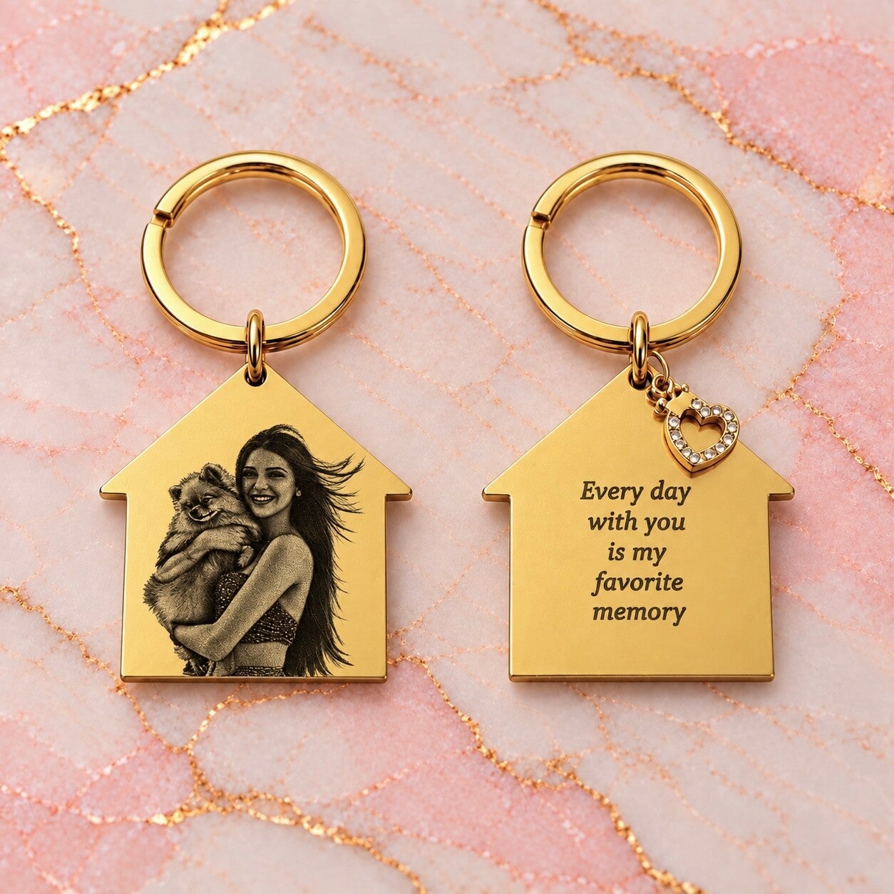 Premium Golden House Photo Keepsake