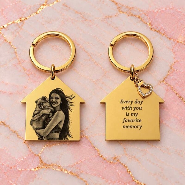 Premium Golden House Photo Keepsake
