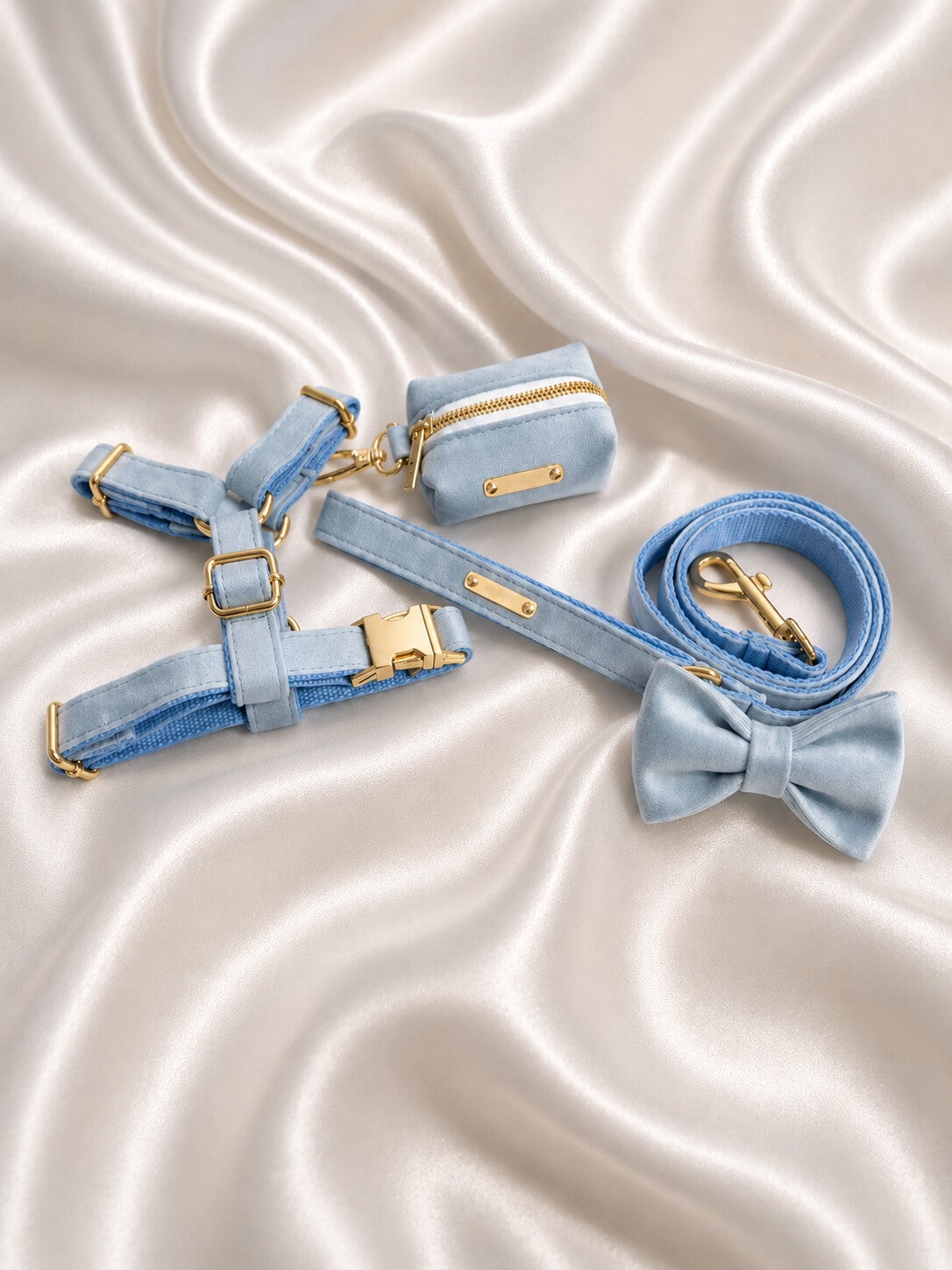 Light Blue Velvet Walking Set