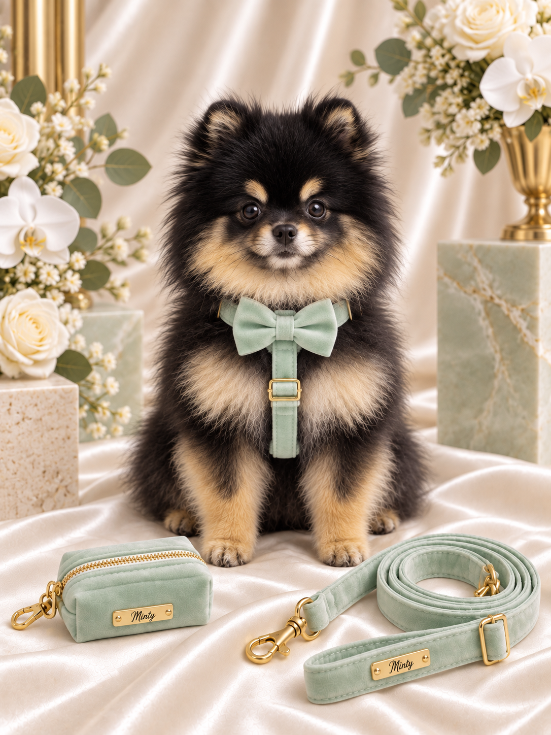 Monaco Mint Velvet Walking Set