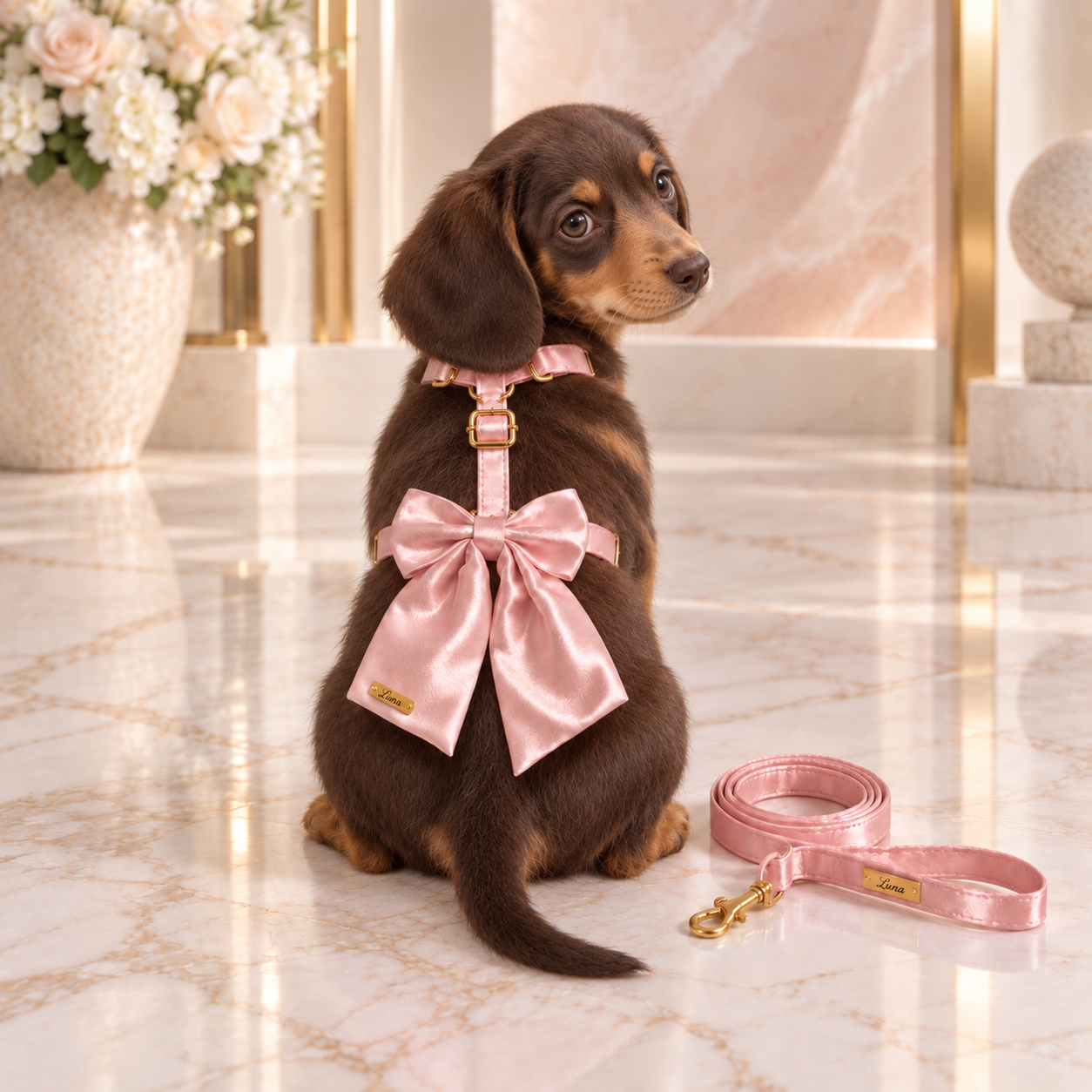 Rose Quartz Satin Walking Set