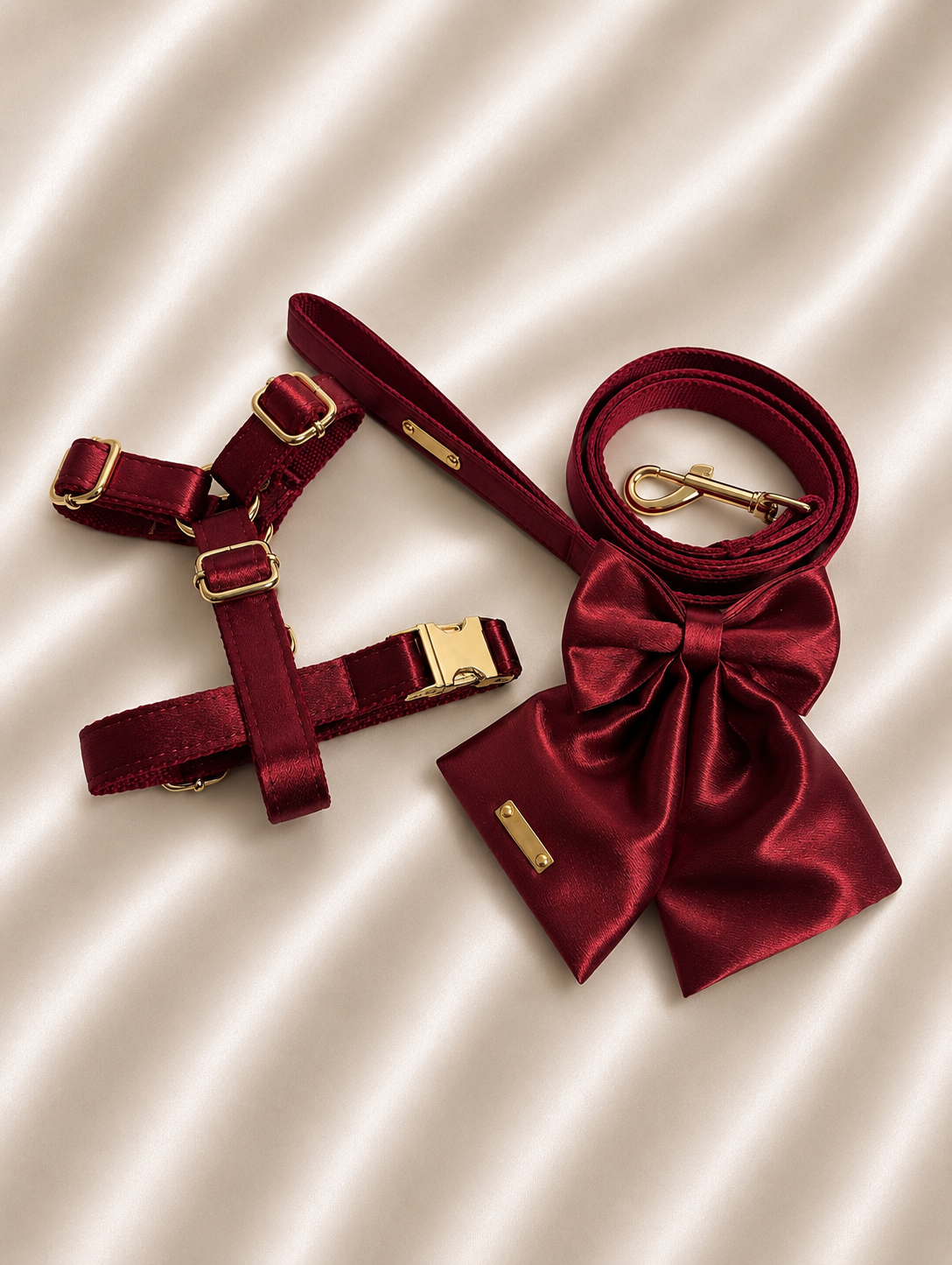 Ruby Noir Satin Walking Set