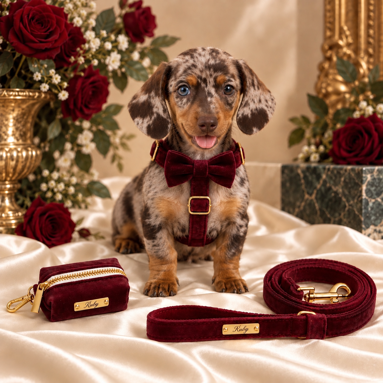Ruby Velvet Walking Set
