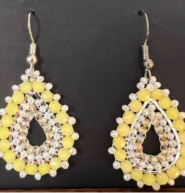 Tropfen Ohrringe gelb klein