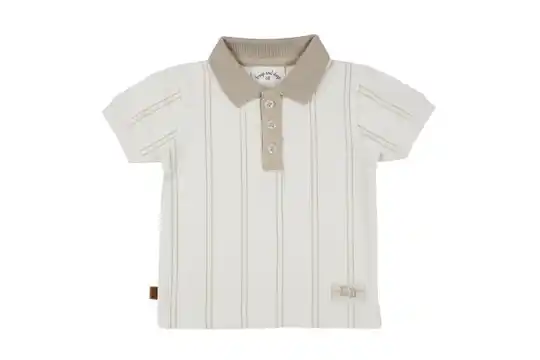 Polo pique stripes - Caramel