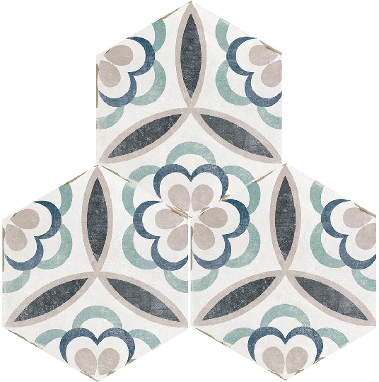 Patroontegel Hexagon Capri Sassani 14x16 cm