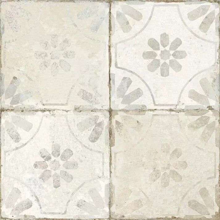 Patroontegel Blume Bianco 45x45 cm