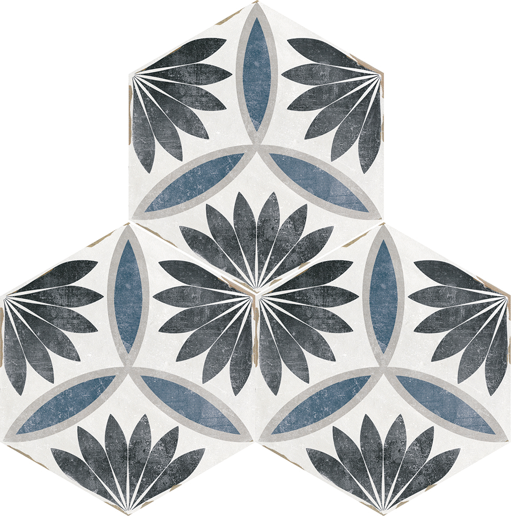 Patroontegel Hexagon Capri Nora 14x16 cm