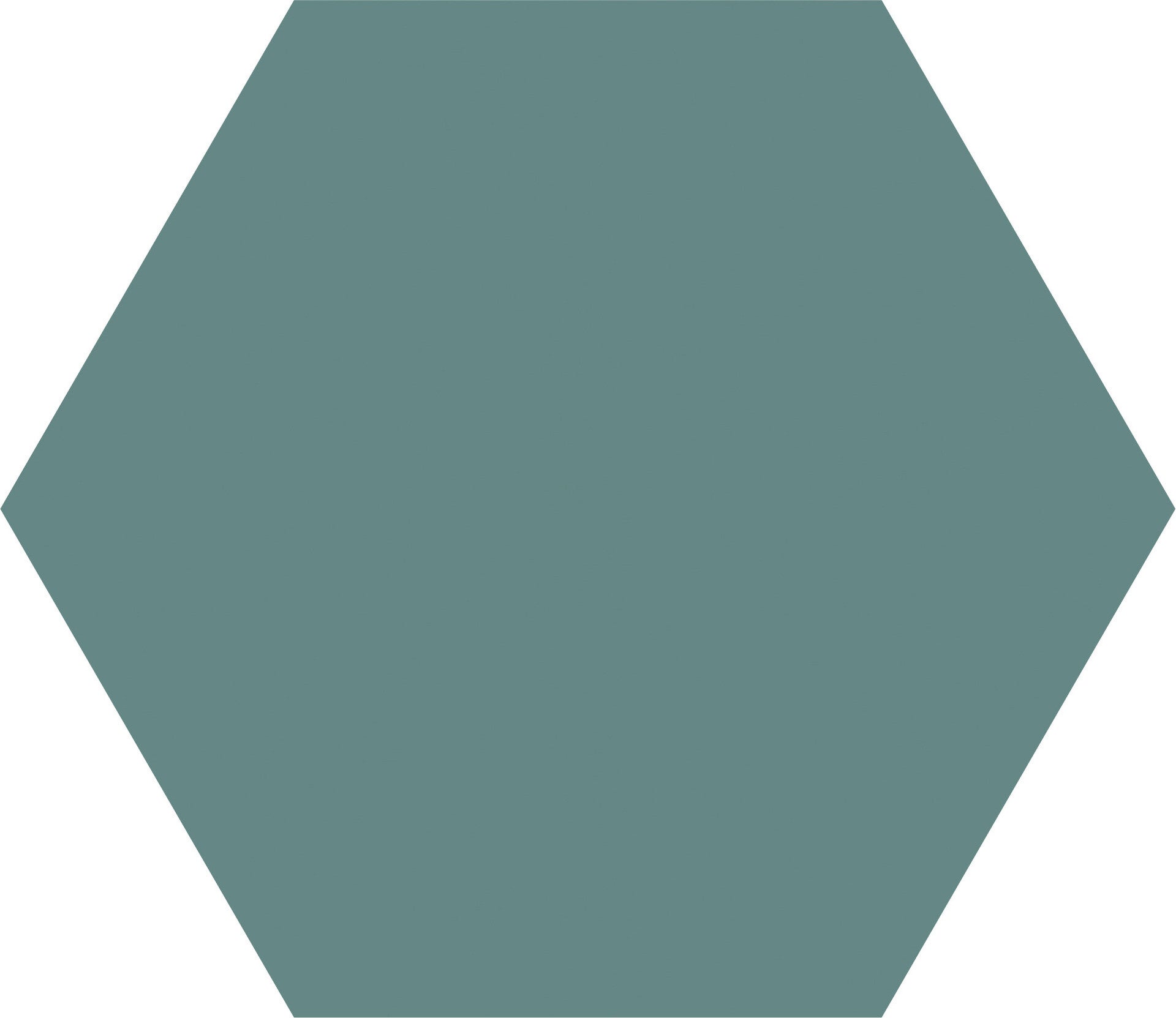 Hexagon Good Vibes unikleur green 14x16 cm