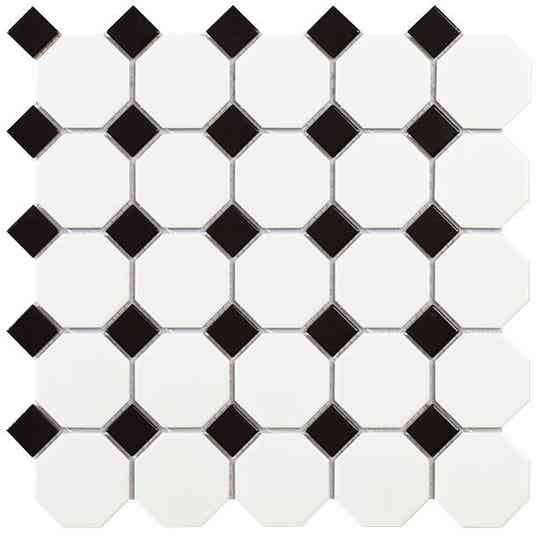 Octagon mat wit 29,5x29,5 cm
