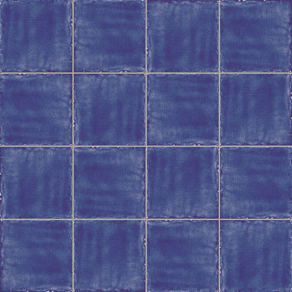 Wandtegel Estil Antic 15x15 cm Cobalto met sierstrippen