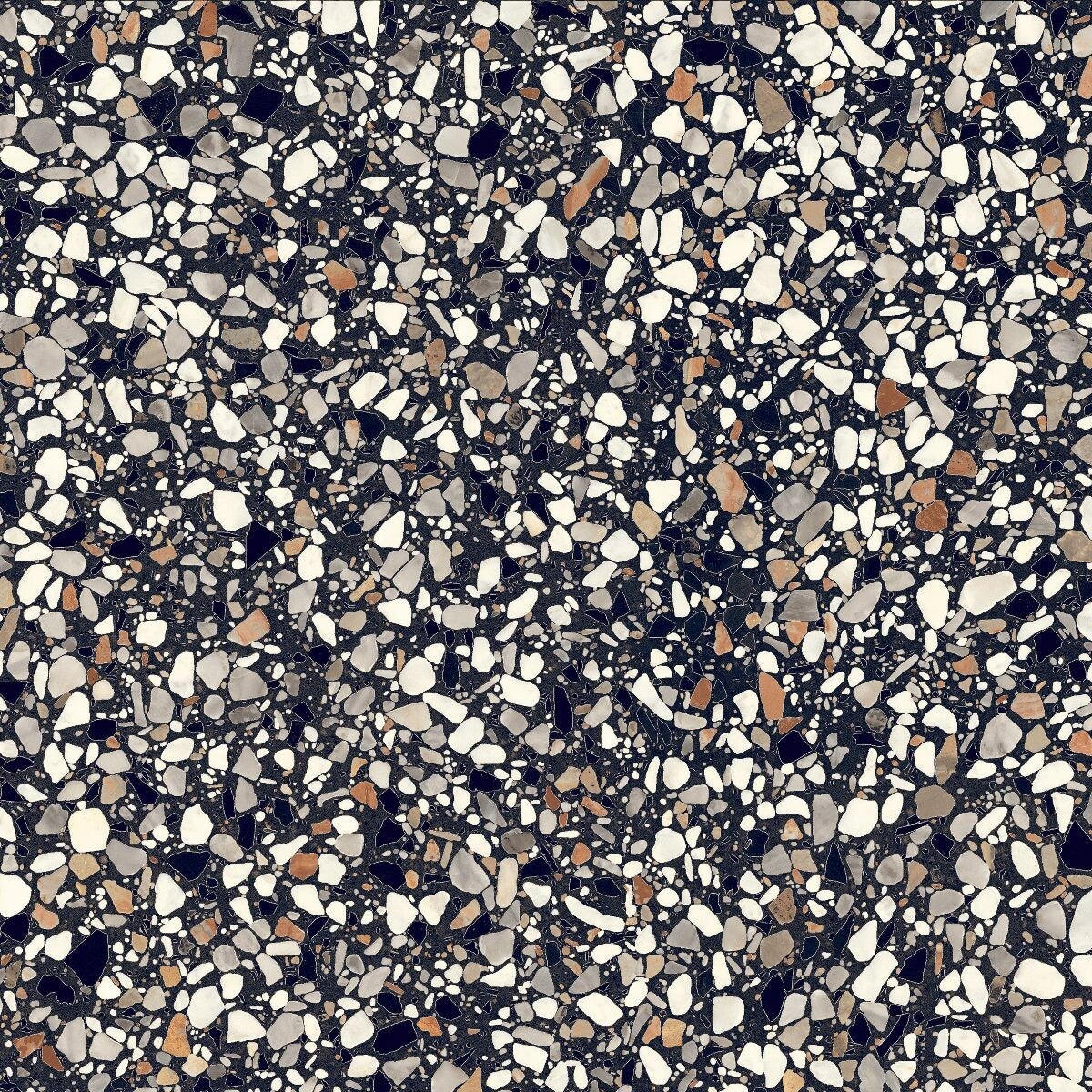 Vloertegel Terrazzo nero micro 20x20 cm