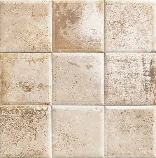 Industrial Tin Tile Cream 20x20 cm