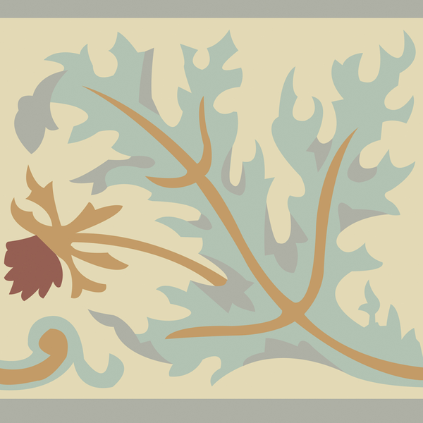 Zement Fliese Randfliese Autumn 14x14 cm