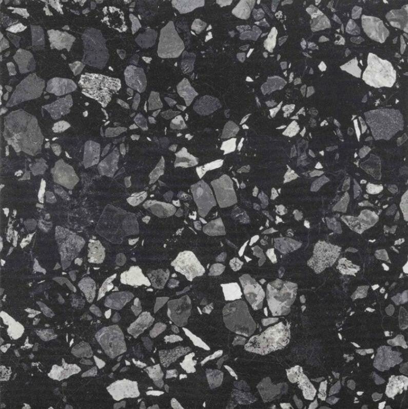 Terrazzo vloertegel Flakes Nero 18,5x18,5 cm