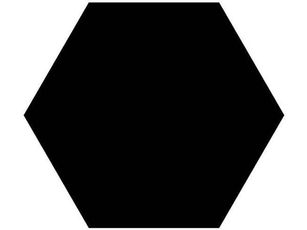 Hexagon Basic Black 22x25 cm