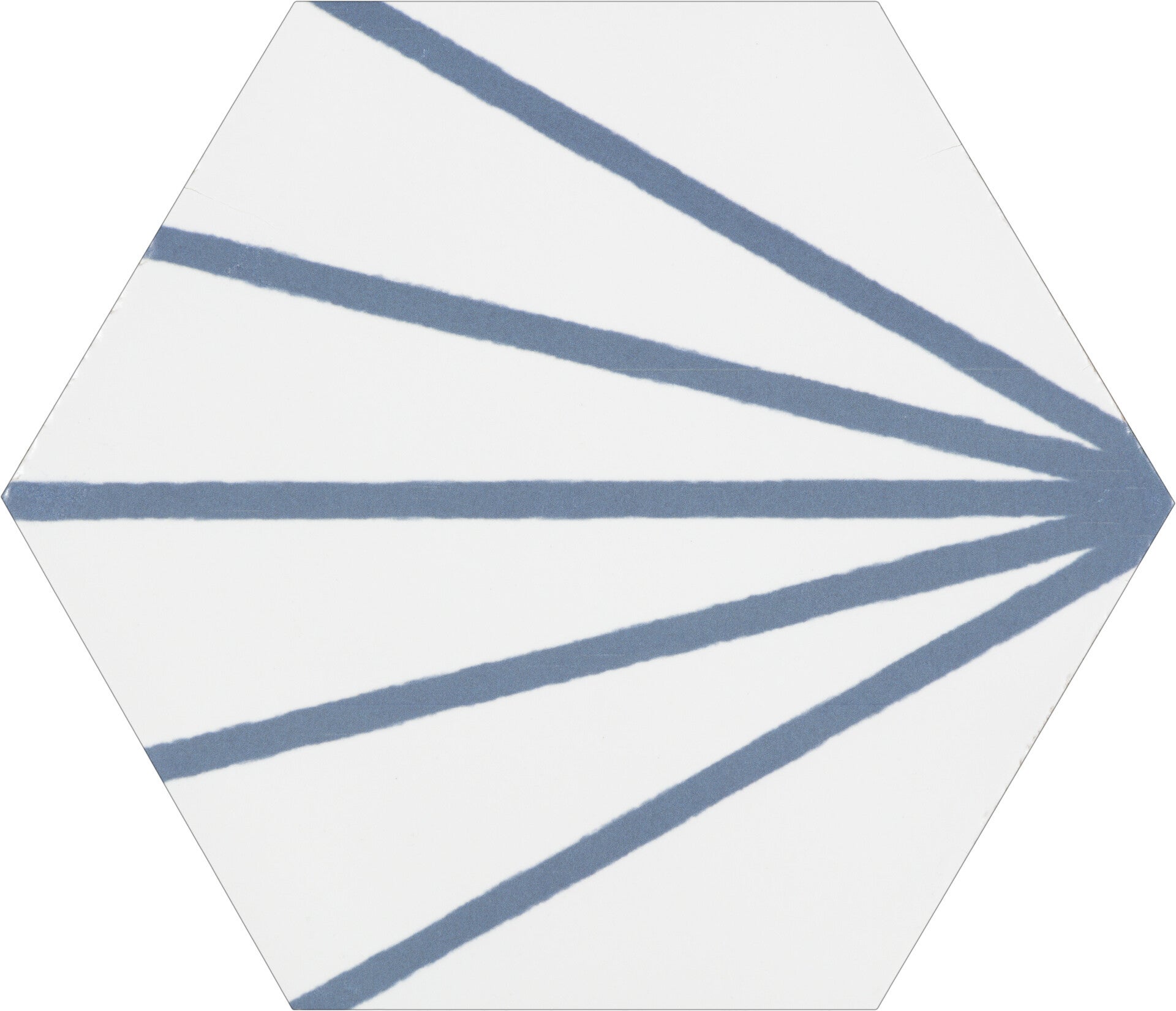 Hexagon Meraki patroontegel Line Azul 19,8x22,8 cm