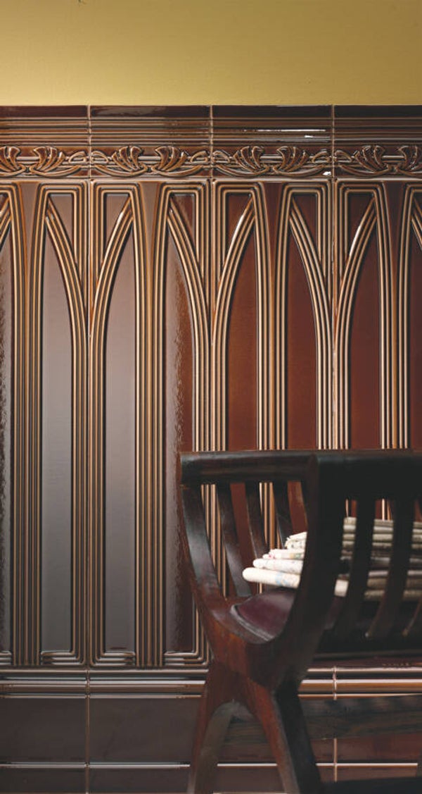 Lambrizering epoque belvedere caramel 112 cm hoog