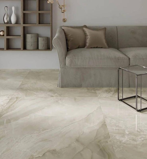 Vloertegel Clothy hoogglans diverse kleuren 120x120 cm