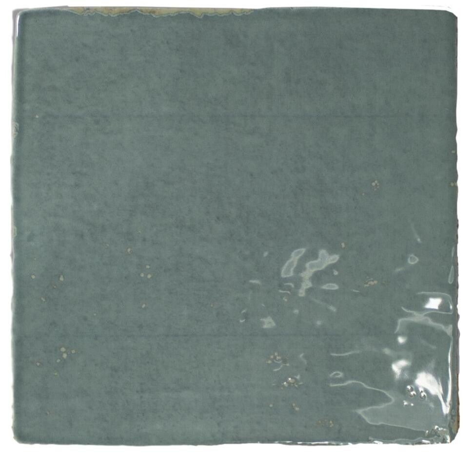 Wandtegel Dutch Design turquoise glans en mat 13x13 cm