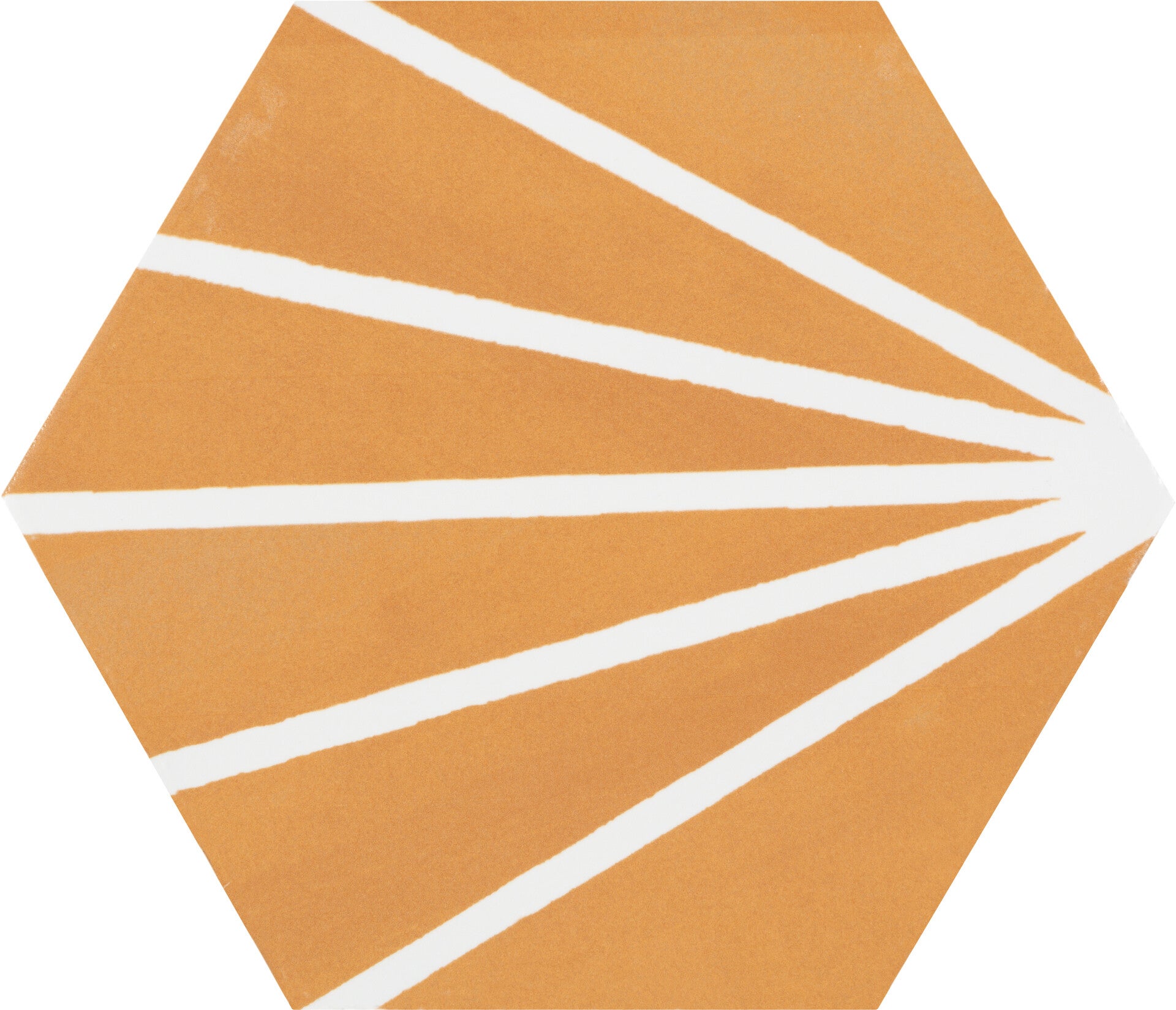 Hexagon Meraki patroontegel Mostaza 19,8x22,8 cm