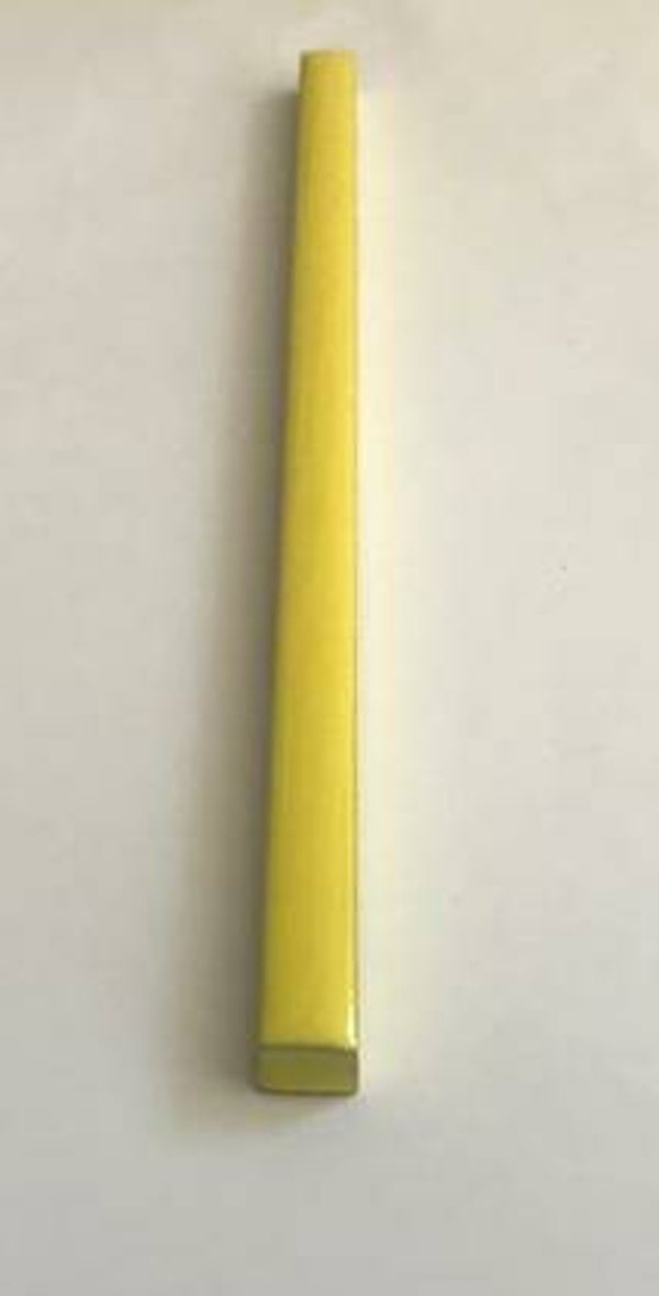 Potloodstrip geel glans 1x20 cm