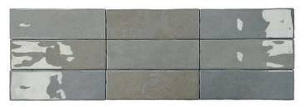 Wandtegel Handvorm Nolita Gris 6,5x20 cm