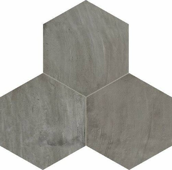 Decostyle hexagon antraciet glans en mat 25x22 cm