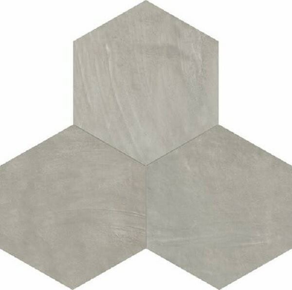 Decostyle hexagon grijs glans en mat 25x22 cm