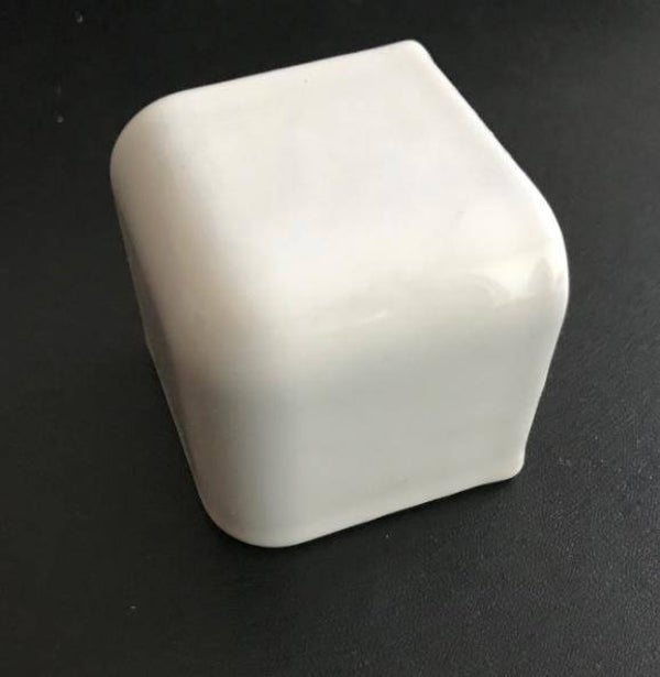 Hoekstukje wit glans 5x5 cm