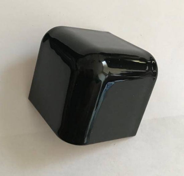 Hoekstukje zwart glans 5x5 cm