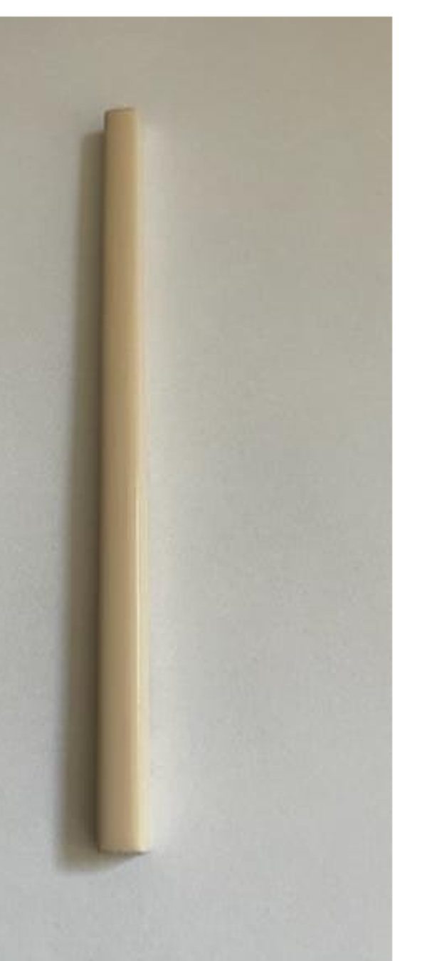 Potloodstrip beige glans 1x20 cm met geglazuurde zijkant