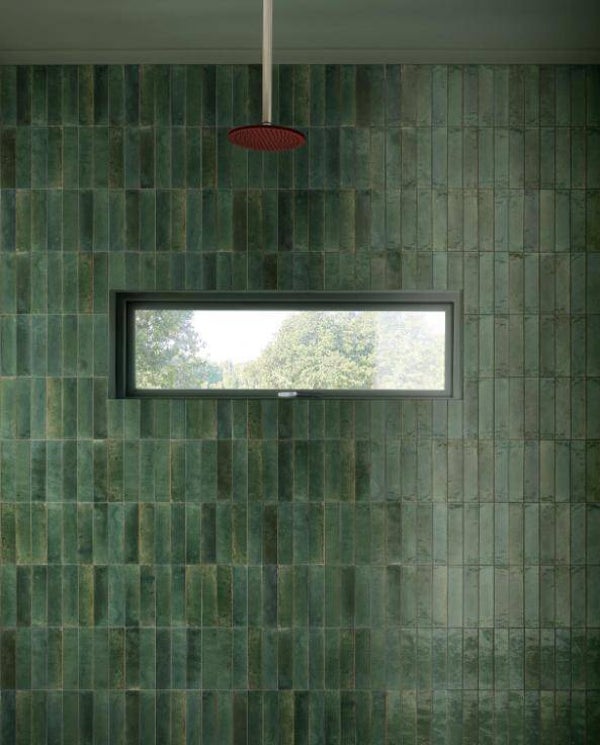 Badkamer Marazzi Lume Green Lux 6x24 cm