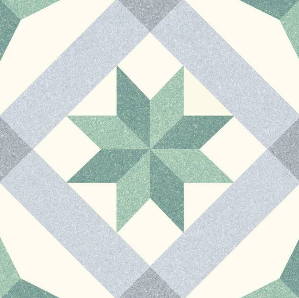 Patroontegel Riviera Menton Green 25x25 cm