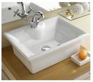 Opbouw wastafel Laguna wit glans 49x38,5 cm