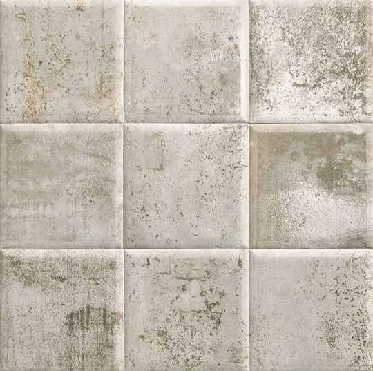Industrial Tin Tile Grey 20x20 cm