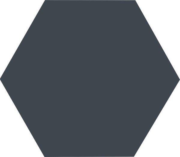 Hexagon Good Vibes unikleur navy 14x16 cm