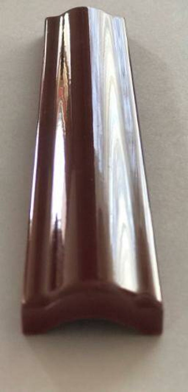 Bolle strip bordeaux glans 3x20 cm