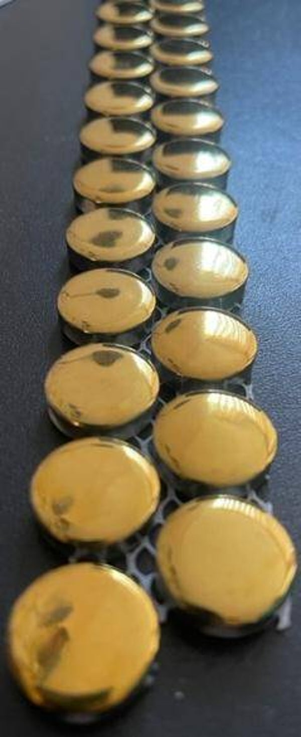 Platte strip penny gold 3,5x32 cm