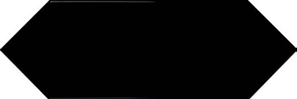 Wandtegel hexagon zwart glans 10x30 cm