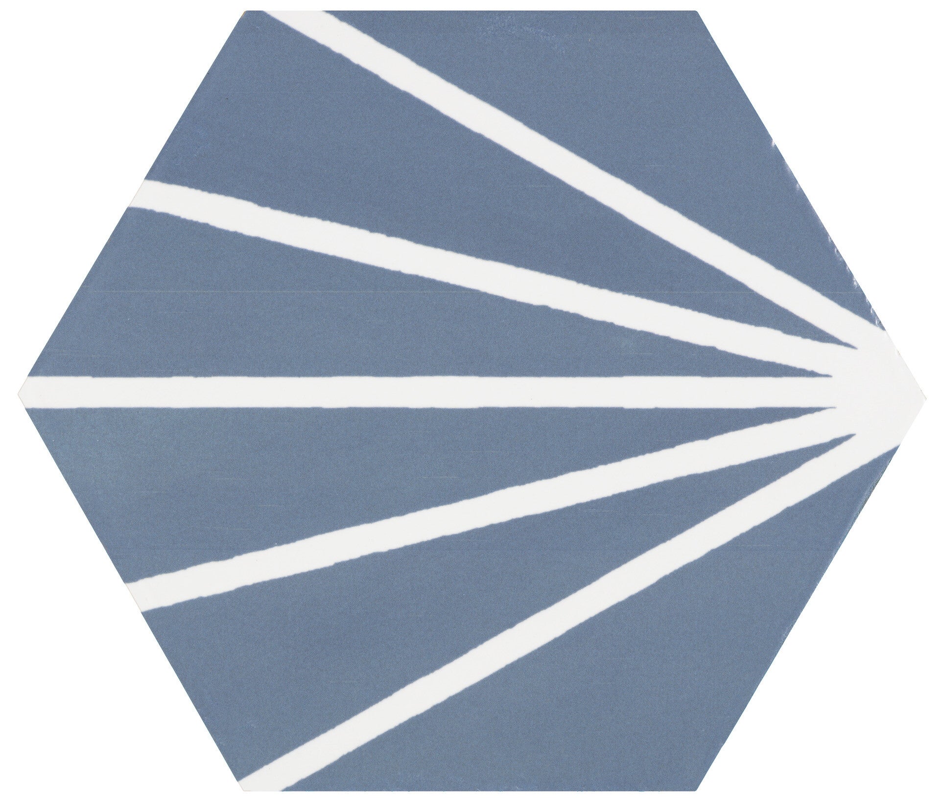 Hexagon Meraki patroontegel Azul 19,8x22,8 cm