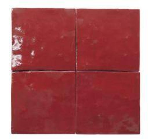 Zelliges rojo 10x10 cm