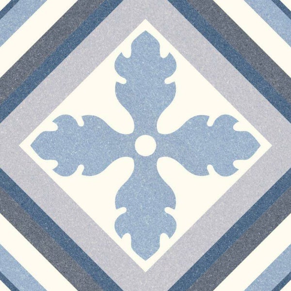 Patroontegel Riviera Saint Tropez Blue 25x25 cm