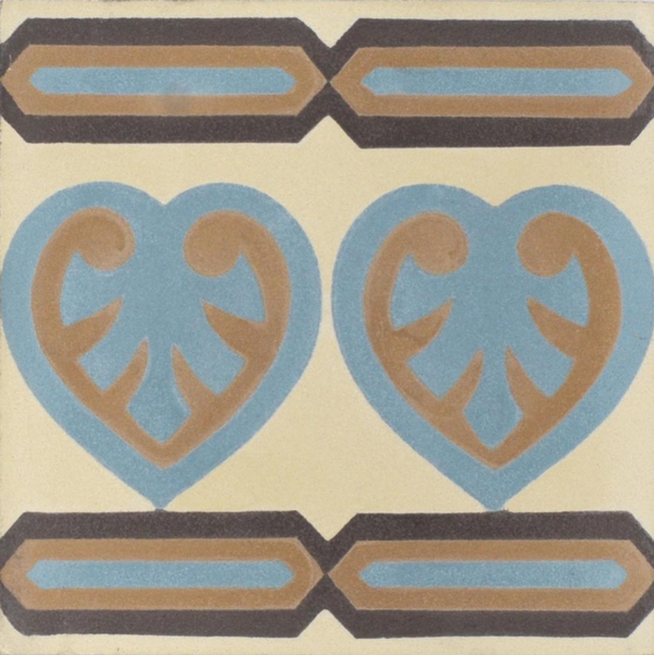 Zement Fliese Randfliese Sara 14x14 cm