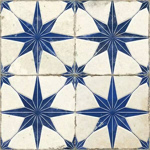 Patroontegel Star Blue 45x45 cm