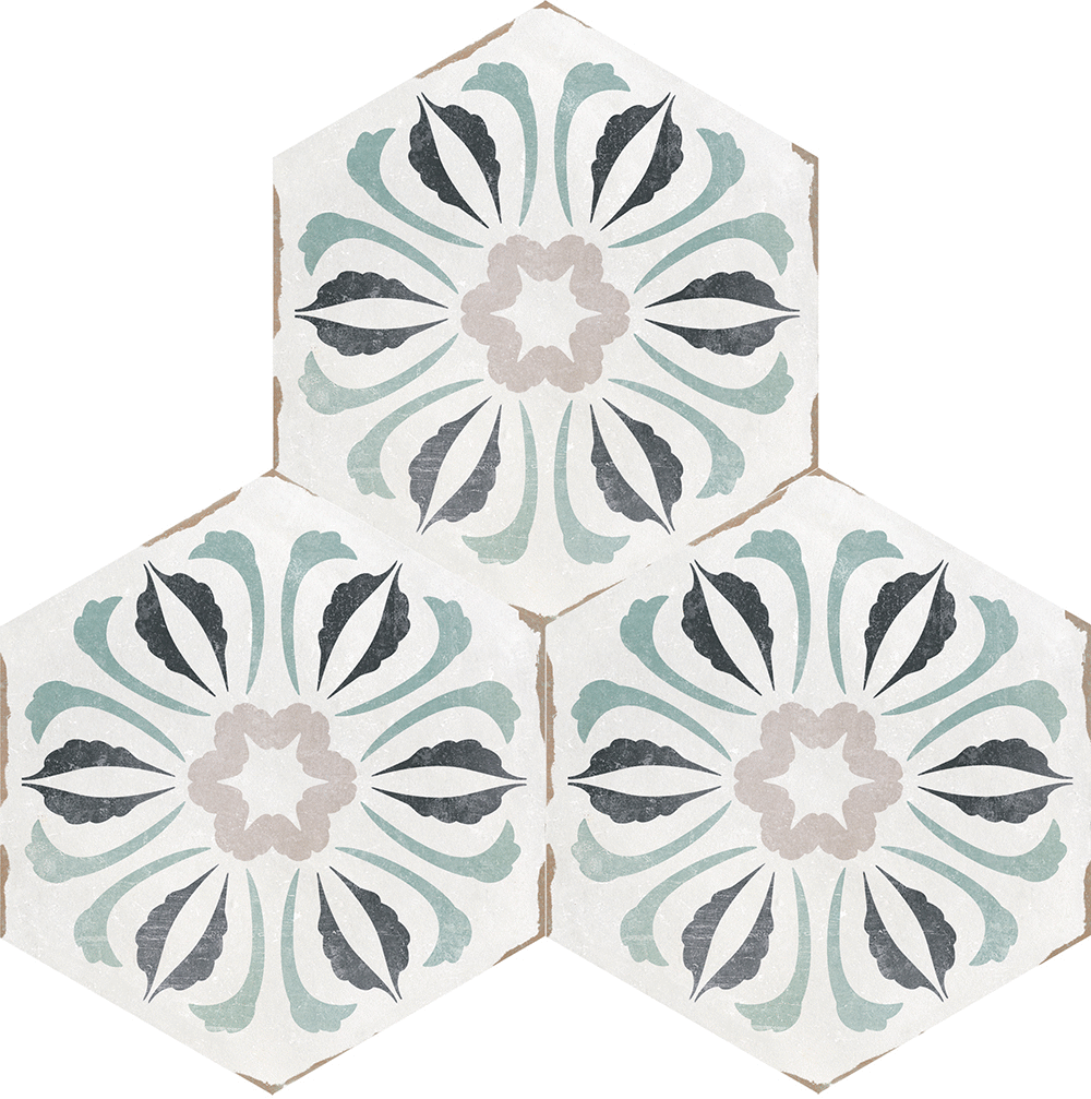 Patroontegel Hexagon Capri Bosa 14x16 cm